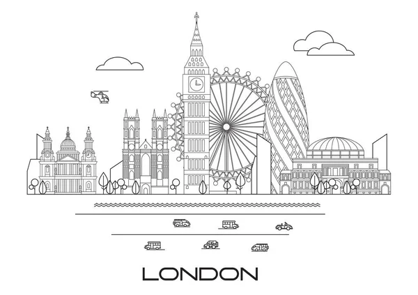 London Skyline Kunst 3 — Stockvektor
