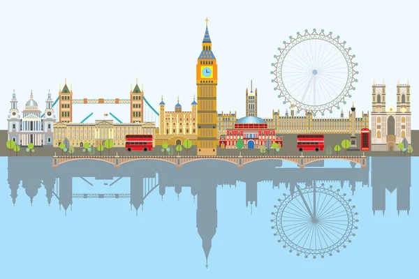 Vecteur skyline de Londres 3 — Image vectorielle