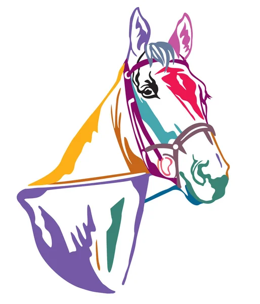 Caballo decorativo colorido 1 — Vector de stock