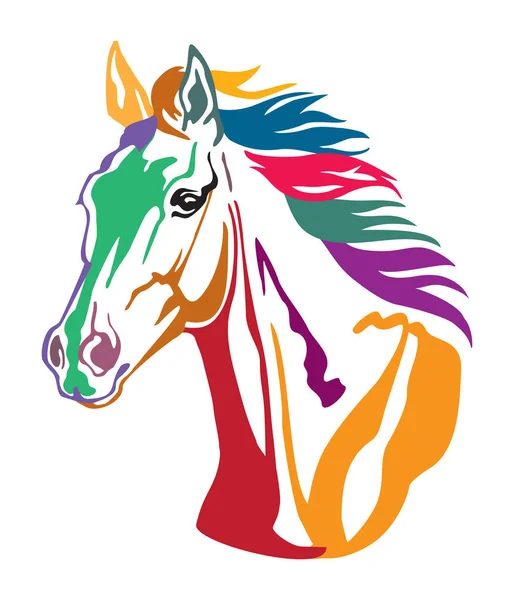 Colorido caballo decorativo 8 — Vector de stock