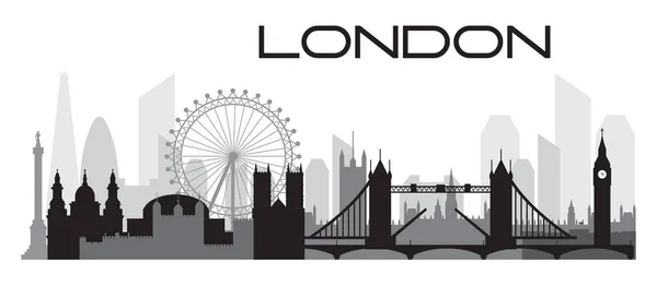 Silueta Skyline de Londres 2 — Vector de stock