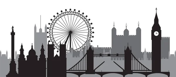 Silueta Skyline de Londres 1 — Vector de stock