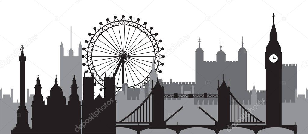 London Skyline silhouette 1