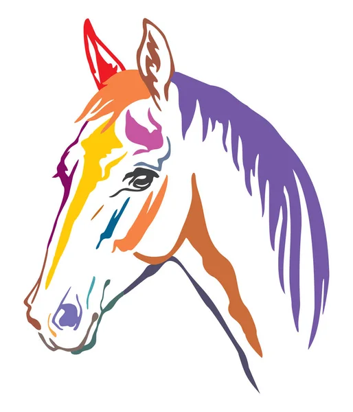 Barevný dekorativní kůň 11 — Stockový vektor