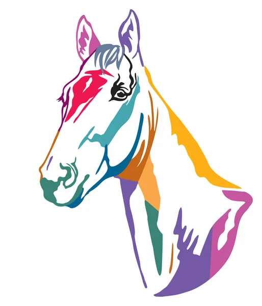 Colorido caballo decorativo 12 — Vector de stock