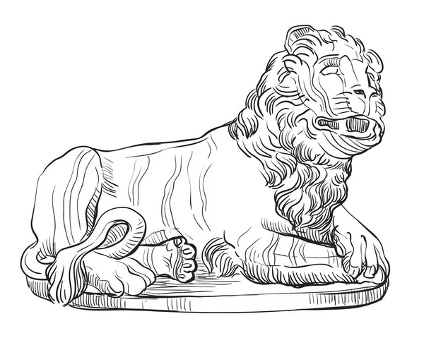 Vector stone lion 6 — Stock Vector