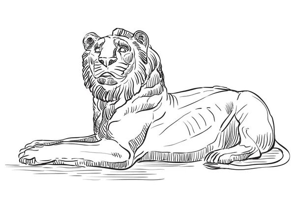 León de piedra vectorial 5 — Vector de stock