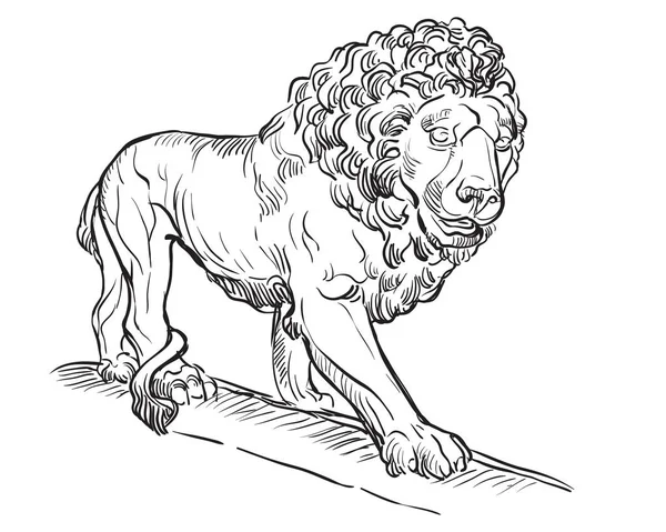 Vector stone lion 4 — Stock Vector