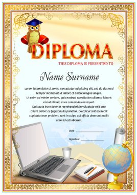 Diploma boş şablon