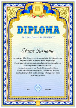 Diploma boş şablon