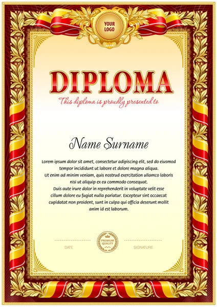 Diploma boş şablon