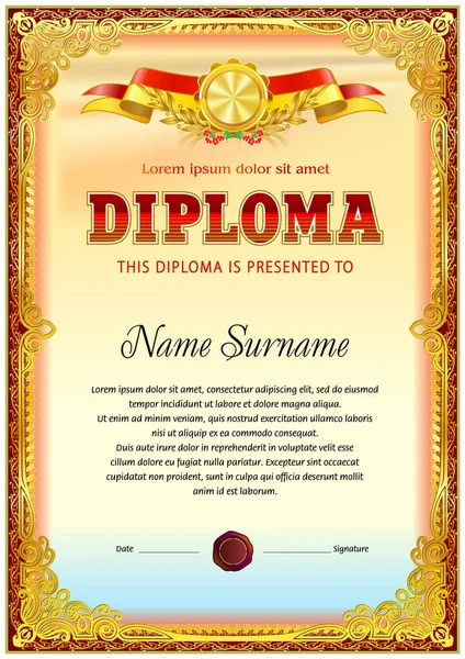 Diploma boş şablon