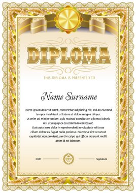 Vintage diploma şablonu