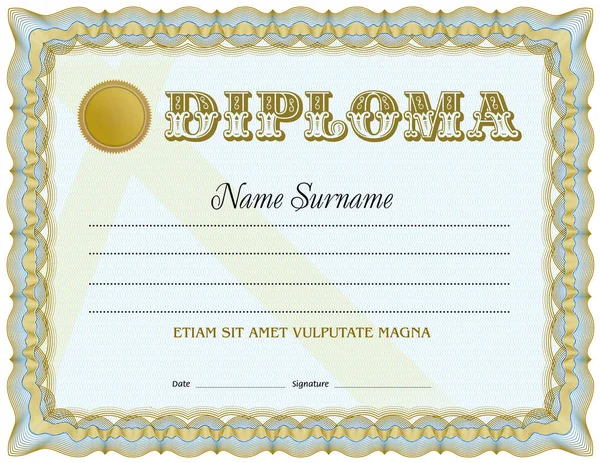Diploma boş şablon