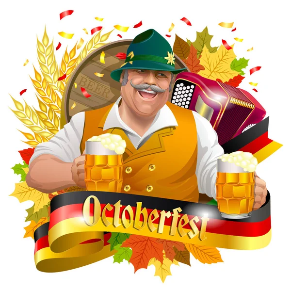 Renkli Octoberfest etiket