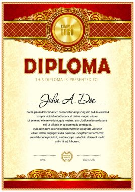 Diploma boş şablon