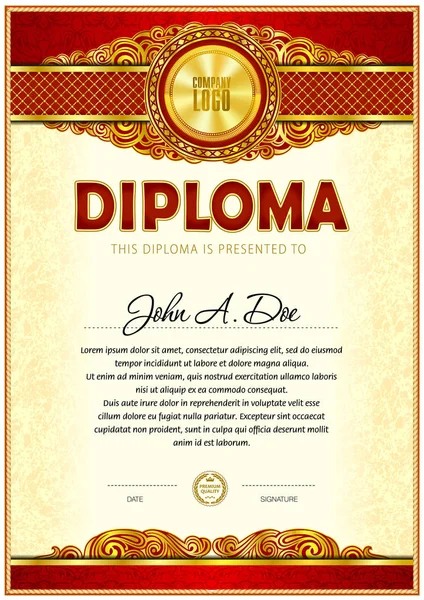 Diploma boş şablon