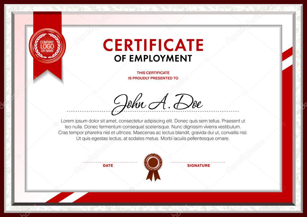 Certificate blank template