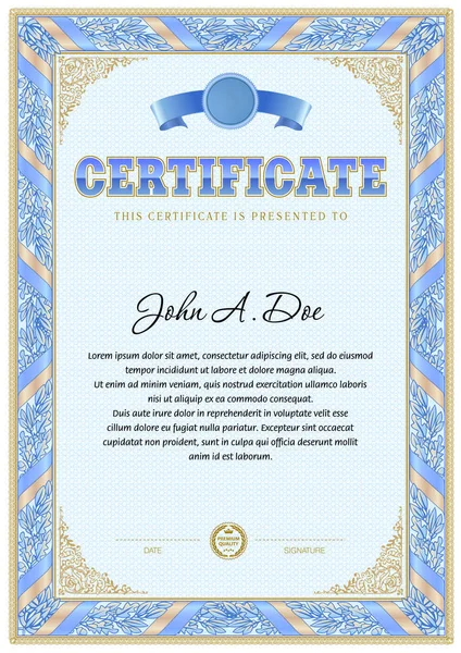 Sertifika boş şablon.