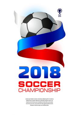 Futbol Şampiyonası logo şablonu. Afiş tasarımı, duyuru ya da diğer reklam parmak kullanmak olabilir