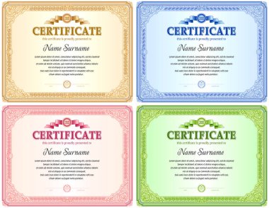 Sertifika boş şablon ayarlayın. Tasarım Ödülü veya diğer resmi belgeleri kullanmak olabilir