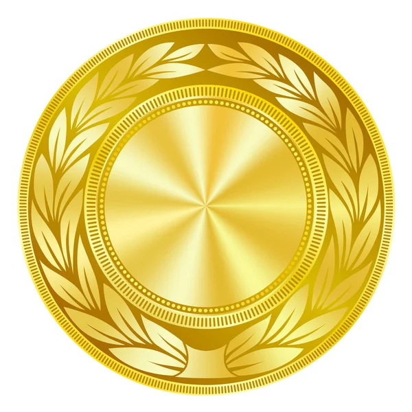 Modèle Médaille Plaqué Avec Effet Brillant Poli — Image vectorielle