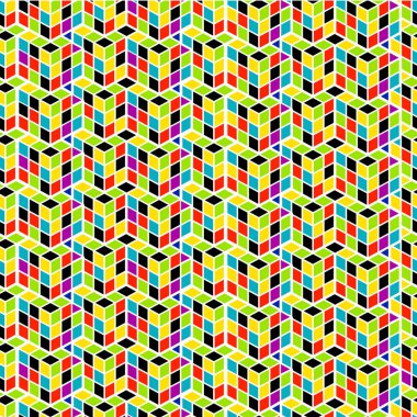 Küp renkli seamless modeli