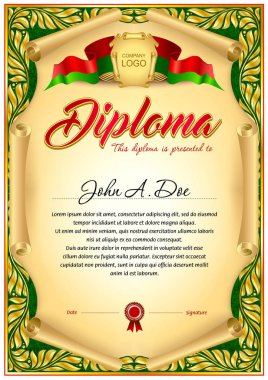 Diploma boş şablon. Zor vintage çerçeve kenarlığı. Tasarım Ödülü veya diğer resmi belgeleri kullanmak olabilir.