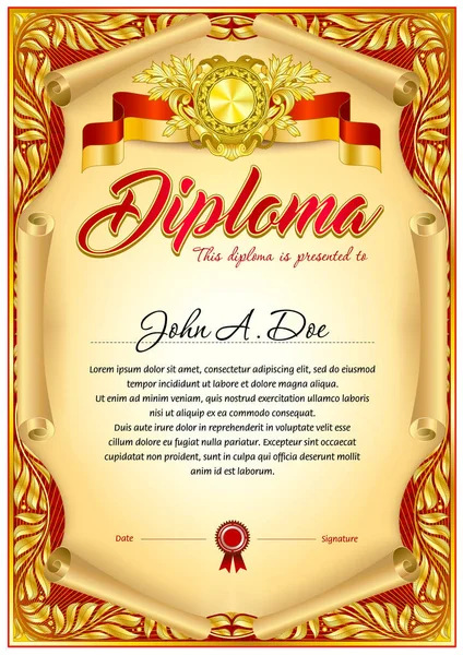 Diploma boş şablon. Zor vintage çerçeve kenarlığı. Tasarım Ödülü veya diğer resmi belgeleri kullanmak olabilir.