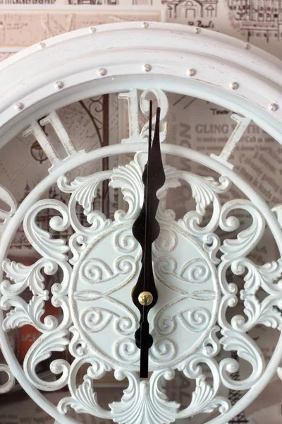Relógio Parede Como Uma Decoração Interiores Efeitos Cor Luz Vista — Fotografia de Stock