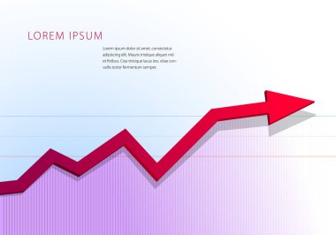 Ok grafiklerini yükseltiyorum. Finansal veya istatistiksel grafik şablonu.