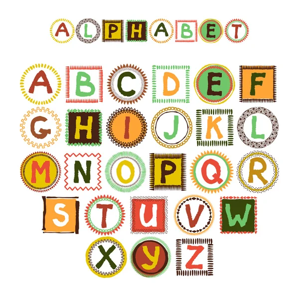 Latin vector alphabet. Abstract grunge letters — Stock Vector