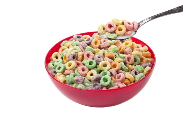 renkli tahıl bowl ve kaşık