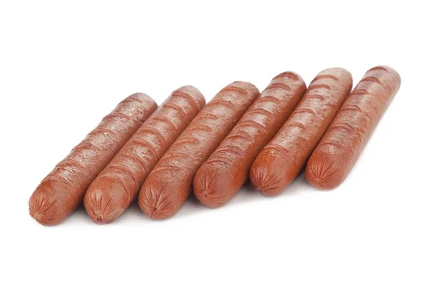 Gekookte gegrilde hotdogs — Stockfoto