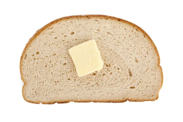 Egy szelet kenyér, olvasztott vajjal — Stock Fotó