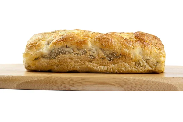 Delicioso pão de pão com queijo derretido — Fotografia de Stock