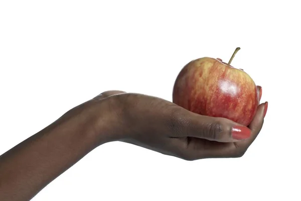Mano che tiene mela — Foto Stock