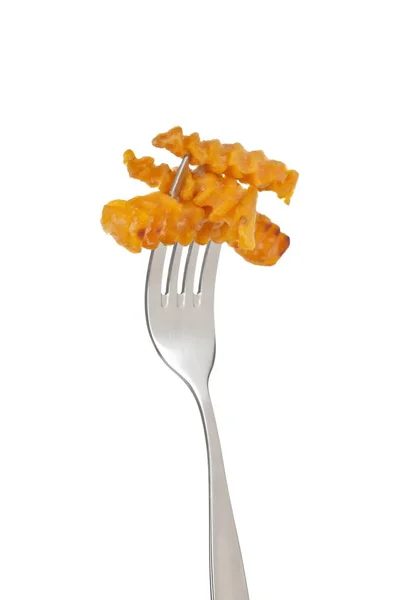 patates kızartması çatal üzerinde