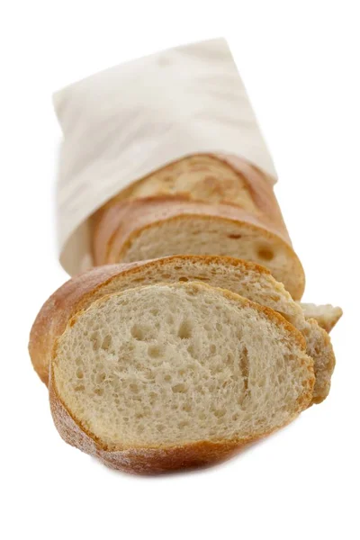 Francia baguette kenyérszelet — Stock Fotó