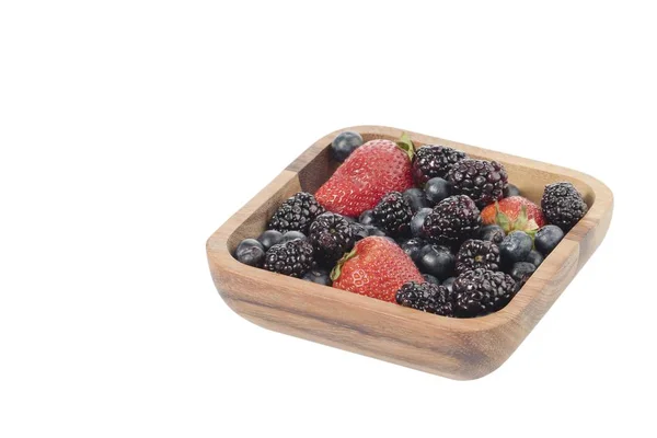 Vol met aardbei, bosbes en blackberry fruit Bowl — Stockfoto