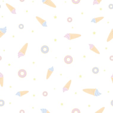 Renkli yaz Dikişsiz arka plan. Şık vektör çizim