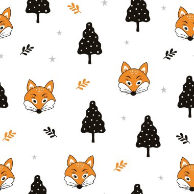 Dikişsiz Noel desen. Yeni yıl vektör arka plan. Tebrik kartları, afiş, duvarkağıdı, kraft kağıt, tekstil için güzel resimler. Çocuk doku tatil, parti için dekorasyon için.