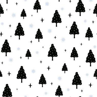 Dikişsiz Noel desen. Yeni yıl vektör arka plan. Tebrik kartları, afiş, duvarkağıdı, kraft kağıt, tekstil için güzel resimler. Çocuk doku tatil, parti için dekorasyon için.