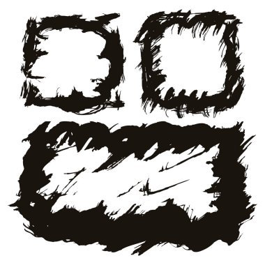 Dekoratif çerçeve tasarımı için. Vektör grafik öğeleri için arka plan. İzole halat düz metin için doku. Fırça darbeleri, afiş, sınırları.