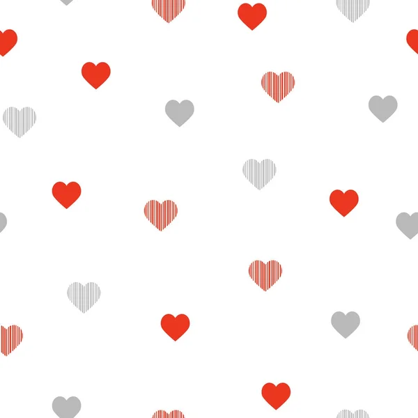 Fondo sin costuras con corazones. Ilustraciones vectoriales para la decoración, se puede utilizar para fondos de pantalla, tarjetas postales, pancartas, textiles, papel de embalaje, productos impresos. Plantilla para las vacaciones . — Vector de stock