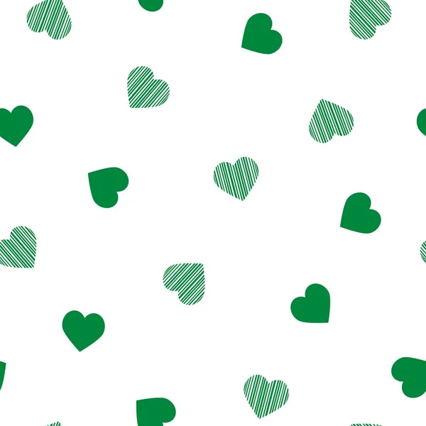 Fondo sin costuras con corazones. Ilustraciones vectoriales para la decoración, se puede utilizar para fondos de pantalla, tarjetas postales, pancartas, textiles, papel de embalaje, productos impresos. Plantilla para las vacaciones . — Vector de stock