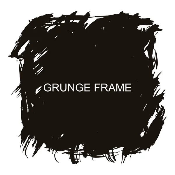 Decorative frame for design. Vector graphic grunge elements for the background. Isolated flat ilustration, texture for text. Brush brushstrokes, banner, borders. — Stock Vector