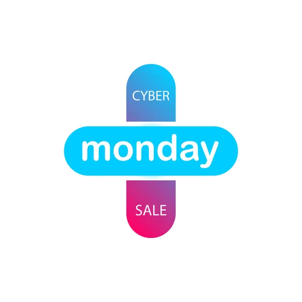 Cyber Monday kreativer Dialog Werbung — Stockvektor