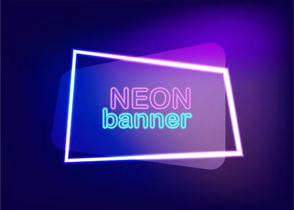 Blank neon reclamă banner text — Fotografie de stoc gratuită