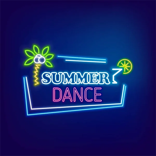 Neon transparent summer dance — Wektor stockowy